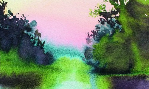 Cours de fusain, encre de Chine et peinture acrylique